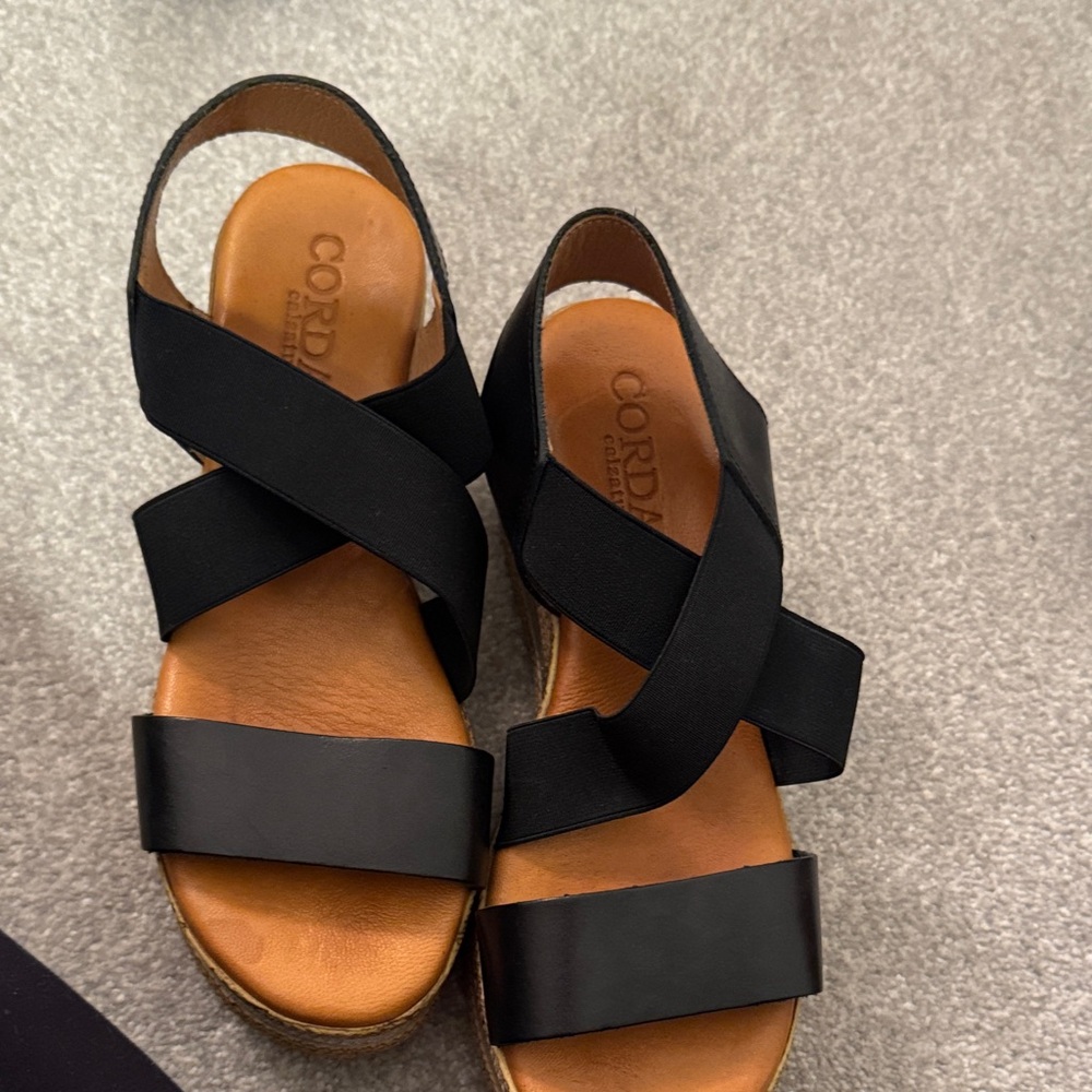Cordani Black Strappy Sandals